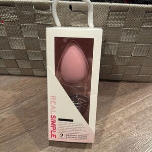 Real Simple Pink Blending Sponge with Holder